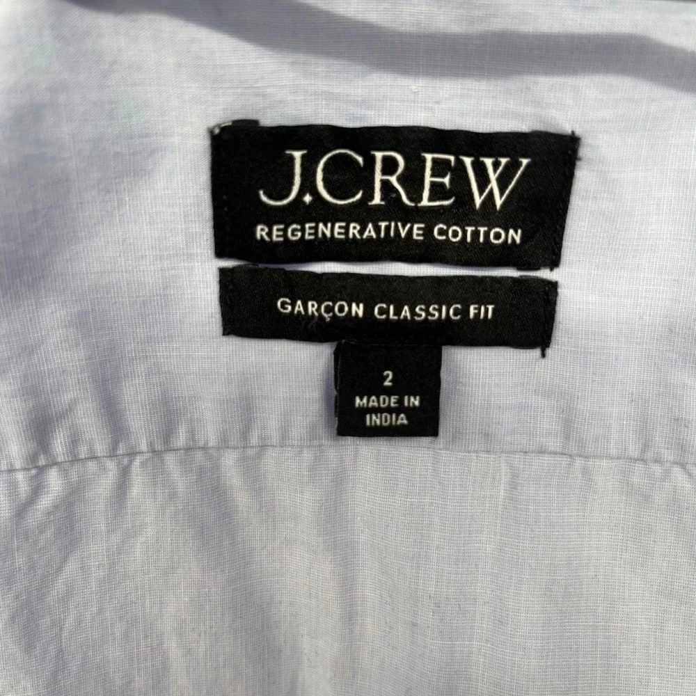 J. Crew Garçon classic shirt in cotton poplin Button‎ Down Women 2 Blue BY715